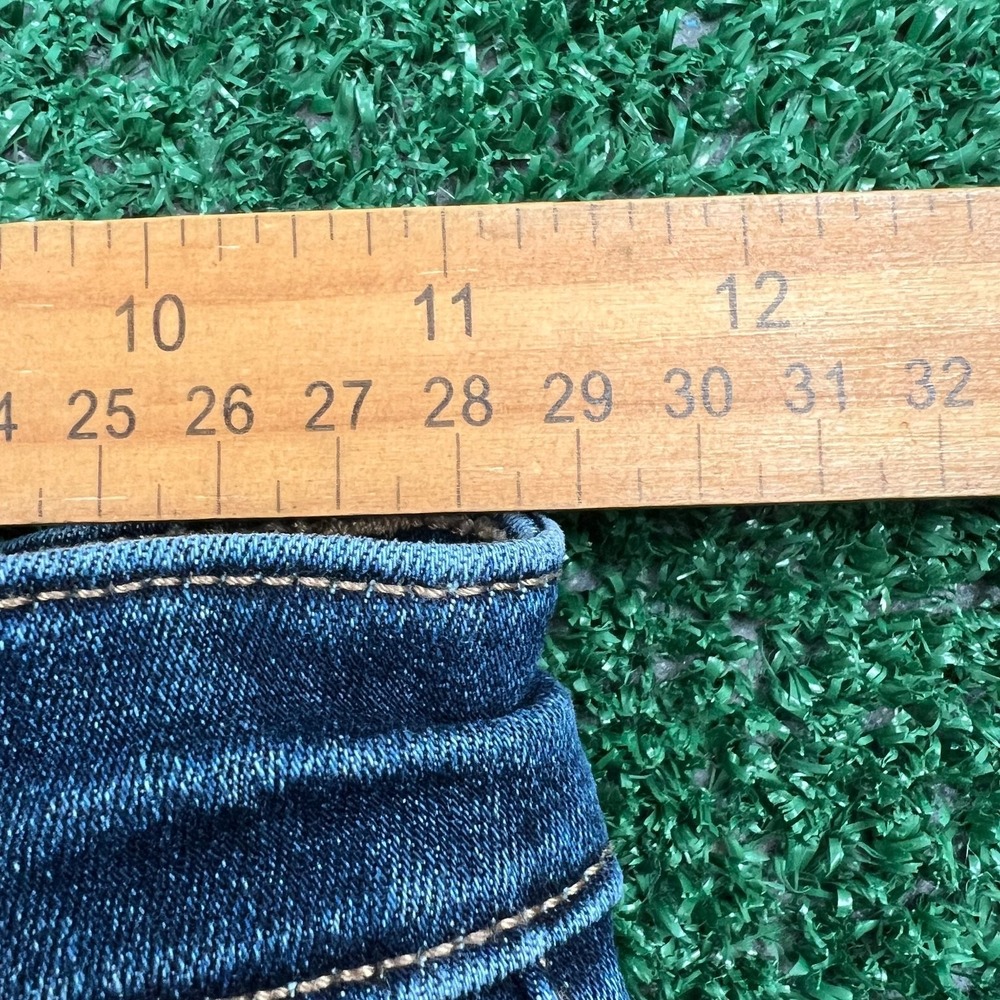 American Eagle Jeans Women's Size 00 23x30" Blue Super Hi-Rise Flare  Stretch - Picture 6 of 9